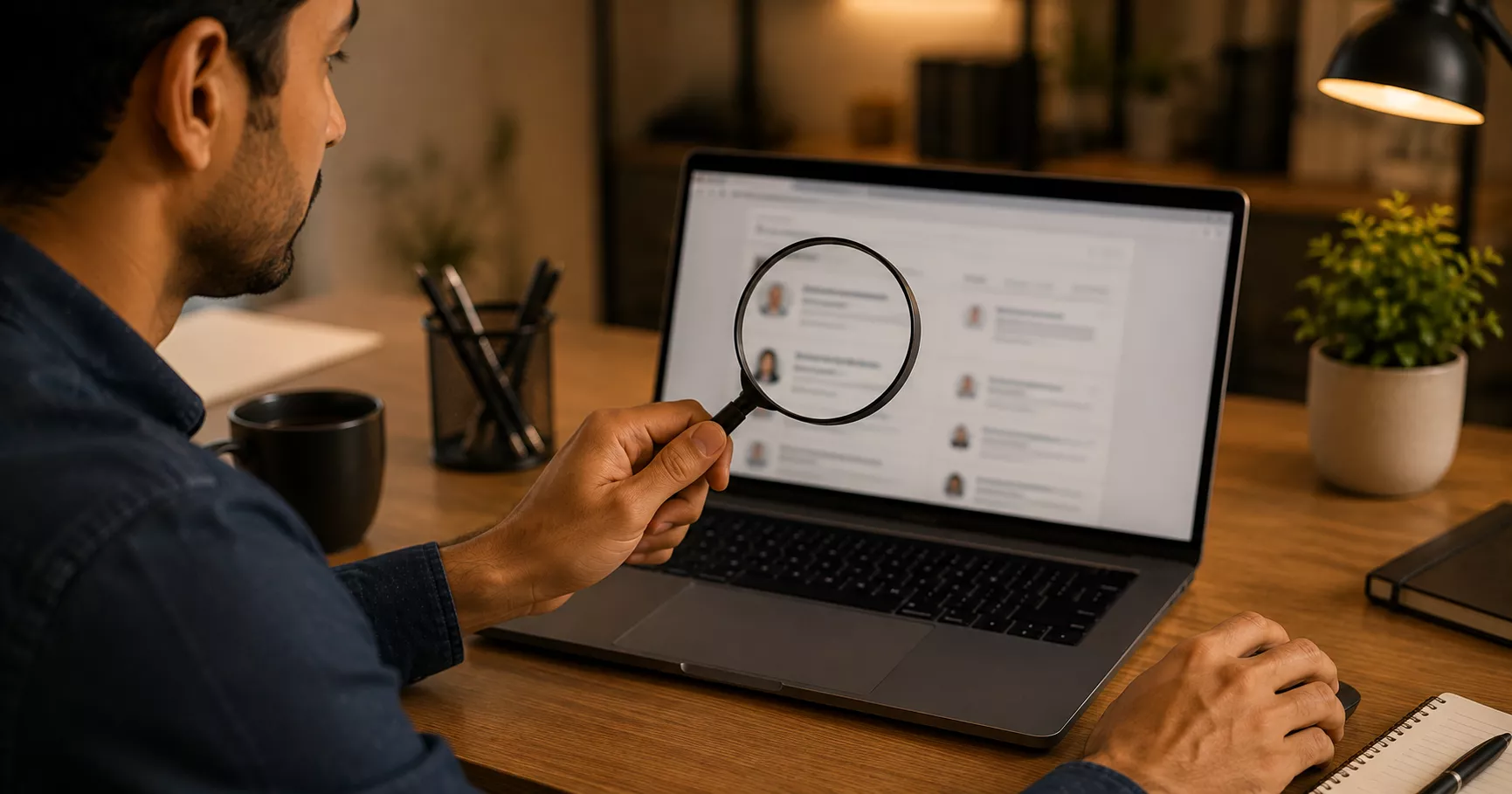 Como Encontrar Vagas Home Office Reais e Evitar Golpes em 2026 Profissional buscando vagas home office reais em plataformas confiáveis